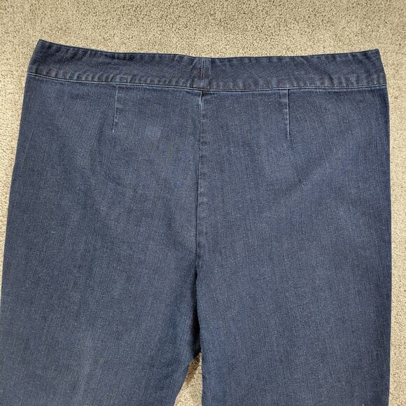Lauren Ralph Lauren Capri Jeans Womens 16 Blue Double Button Panel Cropped Denim - Picture 5 of 14
